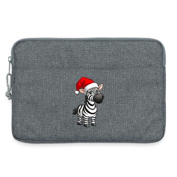 Zebras Christmas - Laptop bag 13" - heather grey - Front