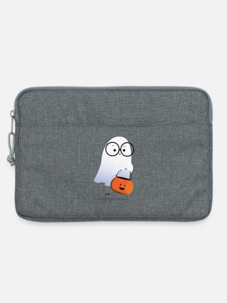 Geist mit Kürbiskorb - Laptoptasche 13" - Grau meliert