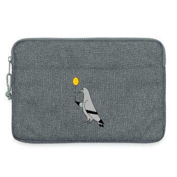 Pigeon with Balloon – Urban Minimal Art - Laptoptasche 13" - Grau meliert - Vorne