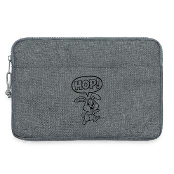 HOP ! Bunny Jumping Schométrique - Sacoche pour ordinateur portable 13 pouces - gris chiné - Devant