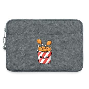 Kawaii Fried Chicken Bucket - Laptop bag 13" - heather grey - Front