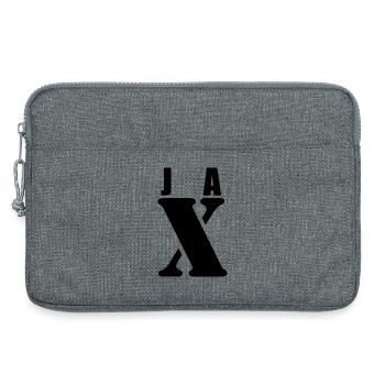 Jax – First Name Design | Minimal Typography - Laptoptasche 13" - Grau meliert - Vorne
