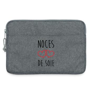 Silk Wedding 12 years of marriage - Laptop bag 13" - heather grey - Front