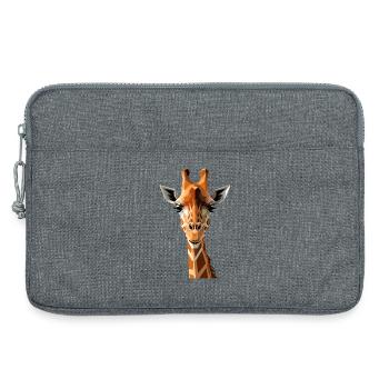 Girafes Afrique Safari amoureux Nature sauvage Girafes mignonnes - Sacoche pour ordinateur portable 13 pouces - gris chiné - Devant