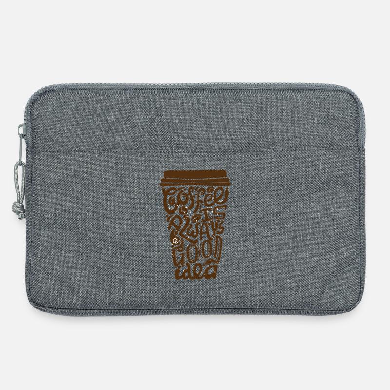 Kaffee Ist Eine Gute Idee - Laptoptasche 13" - Grau meliert