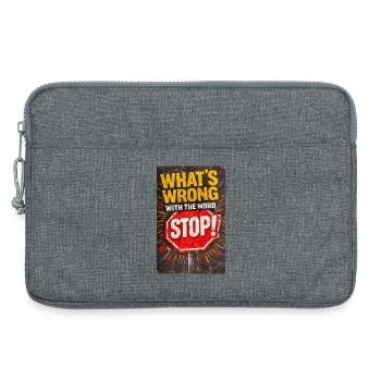 Was ist falsch an dem Wort STOPP - Laptoptasche 13" - Grau meliert - Vorne