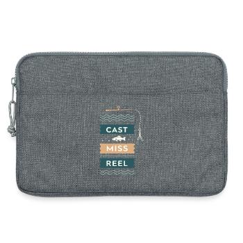 Pêche rétro Cast Miss Reel - Sacoche pour ordinateur portable 13 pouces - gris chiné - Devant