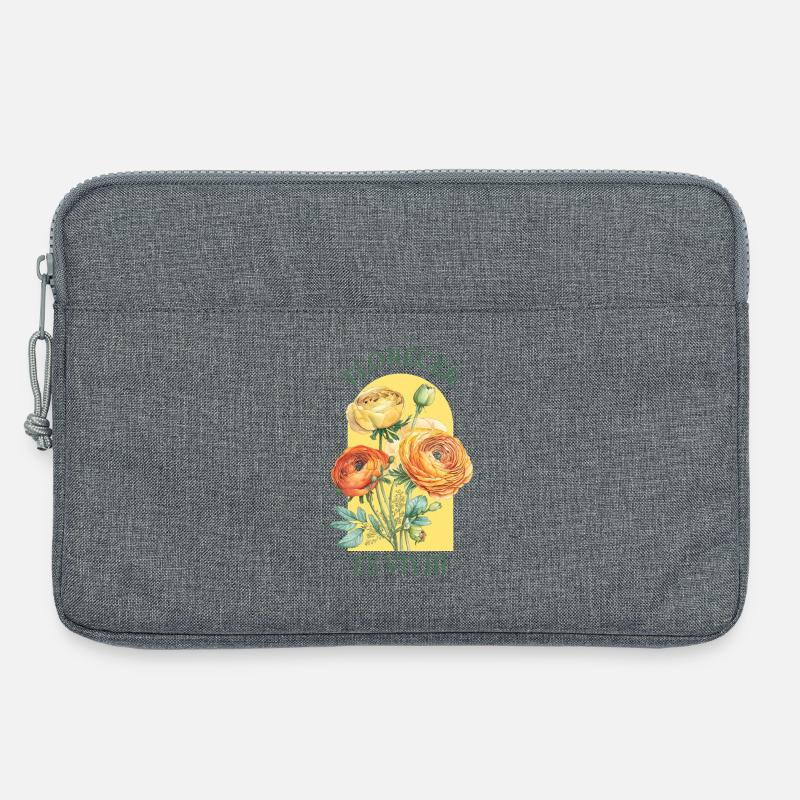 Florale Ranunkeln - Laptoptasche 13" - Grau meliert