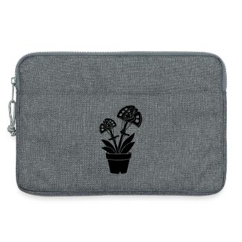 Klettern Klemmkeil Blumen Motiv - Laptoptasche 13" - Grau meliert - Vorne