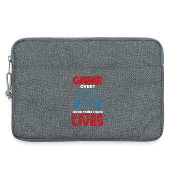 Game Over Extra Lives Gamer Spruch - Laptop bag 13" - heather grey - Front