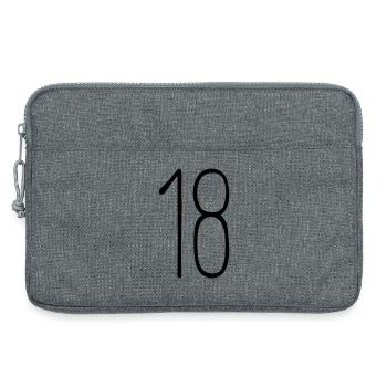 18 - Laptoptasche 13" - Grau meliert - Vorne