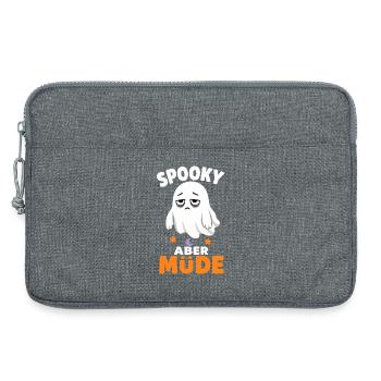 Spooky aber müde – Verschlafener Halloween-Geist - Laptoptasche 13" - Grau meliert - Vorne