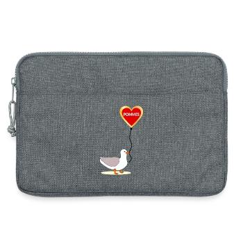 Möwe Pommes - Laptoptasche 13" - Grau meliert - Vorne