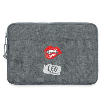 Signe du zodiaque Lion - Sacoche pour ordinateur portable 13 pouces - gris chiné - Devant