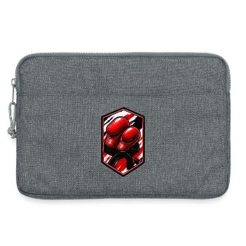 Rote Boxhandschuhe Patch - Laptoptasche 13" - Grau meliert - Vorne