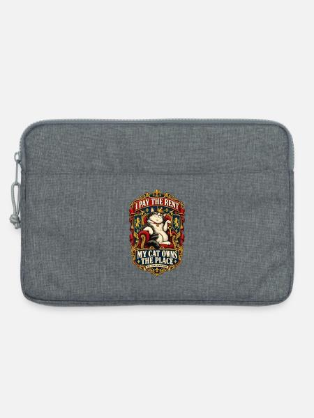 Ich zahle die Miete – meine Katze besitzt die Wohnung - Laptoptasche 13" - Grau meliert