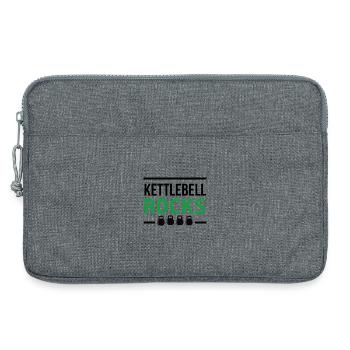 Kettlebell ROCKS 2.0 - Laptoptasche 13" - Grau meliert - Vorne