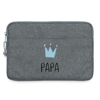 Papa Krone - Meilleur Papa - Sacoche pour ordinateur portable 13 pouces - gris chiné - Devant