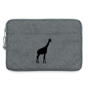 girafe - Sacoche pour ordinateur portable 13 pouces - gris chiné - Devant