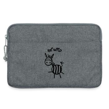 Be Wild Zèbre - Sacoche pour ordinateur portable 13 pouces - gris chiné - Devant