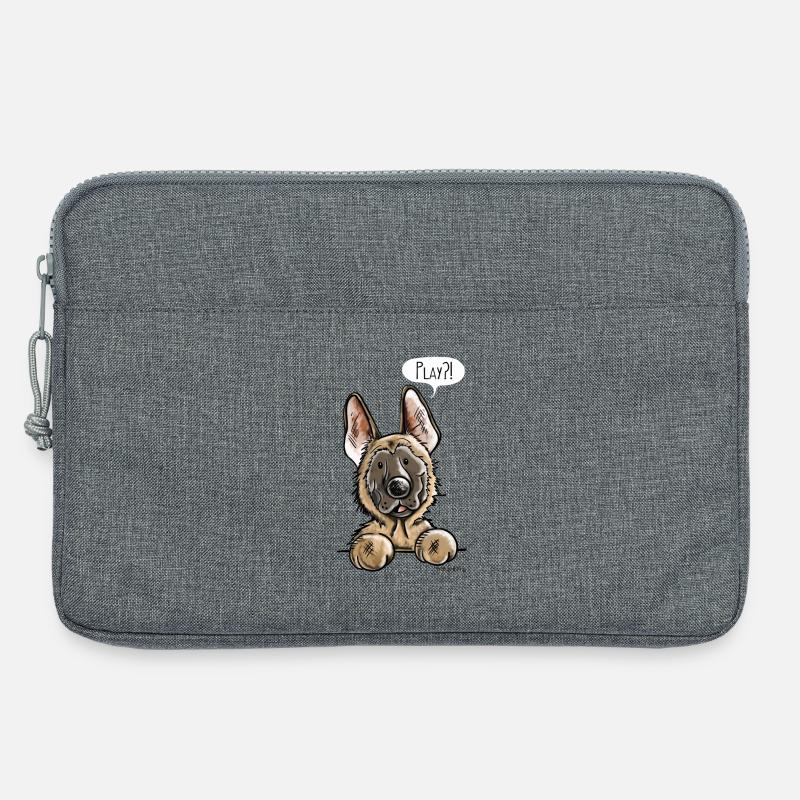 Malinois Play - Laptoptasche 13" - Grau meliert