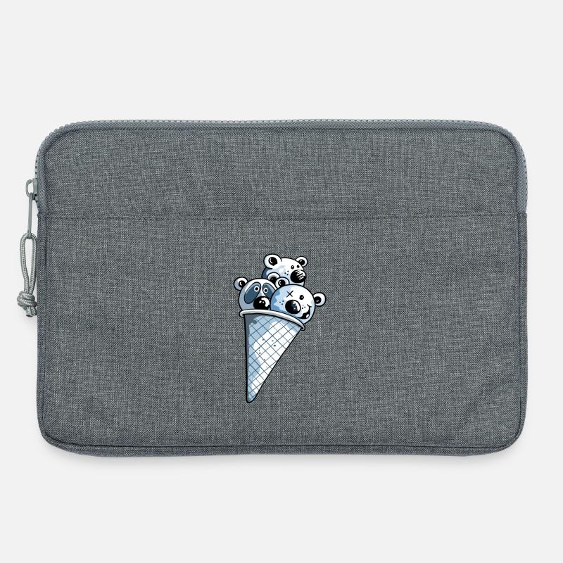Bärchen in der Eistüte - Laptoptasche 13" - Grau meliert