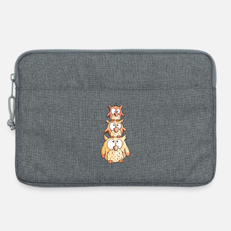 Drei Kleine Eulen - Laptoptasche 13" - Grau meliert