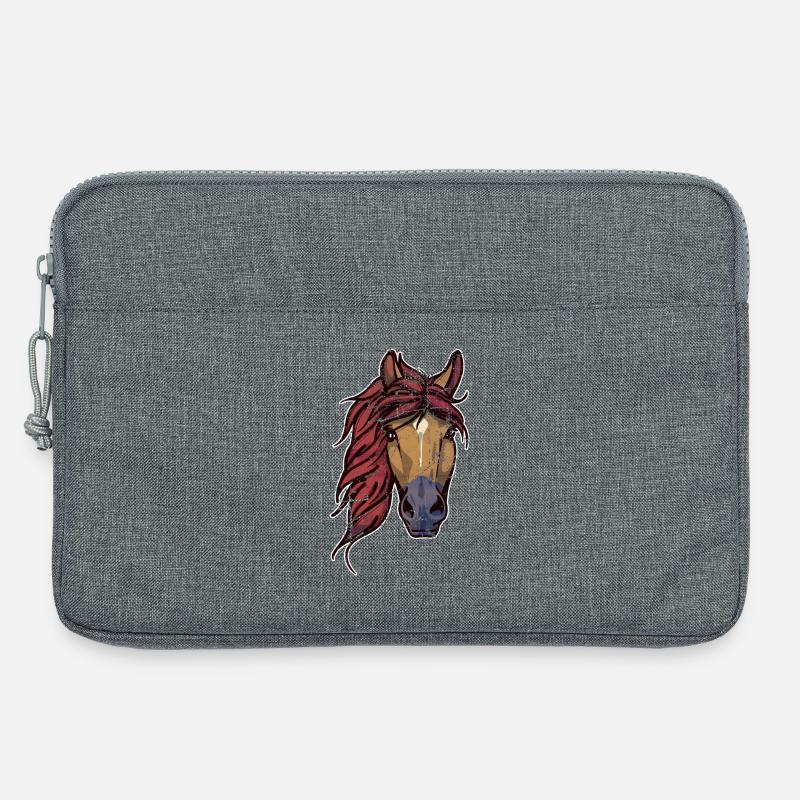 Vintage Pferde Islandpferde Pferdenarr Isländer - Laptoptasche 13" - Grau meliert