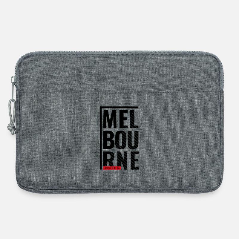Melbourne Australien Typografie Design - Laptoptasche 13" - Grau meliert