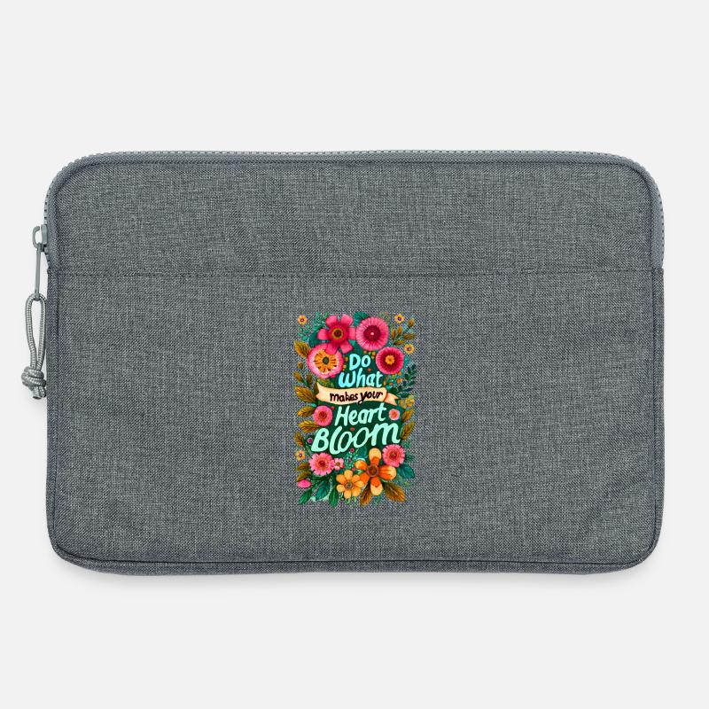 Do what makes your heart bloom - Laptoptasche 13" - Grau meliert