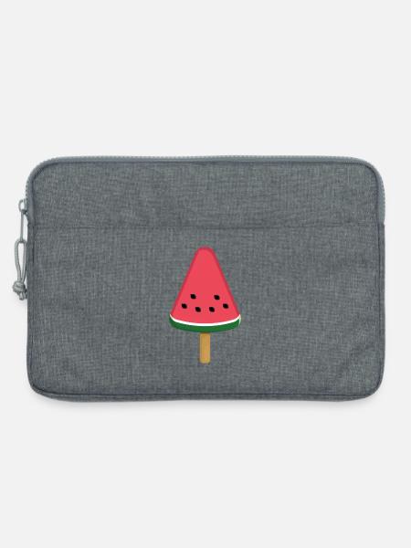 Wassermelonen-Eis am Stiel-Scheibe - Laptoptasche 13" - Grau meliert
