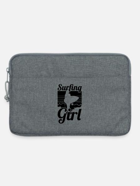 Surfing Girl - Laptoptasche 13" - Grau meliert
