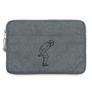 Petanque Spieler Rechtshänder - Laptoptasche 13" - Grau meliert - Vorne