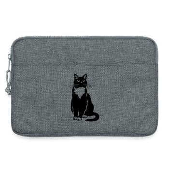 Smoking Chat - Sacoche pour ordinateur portable 13 pouces - gris chiné - Devant