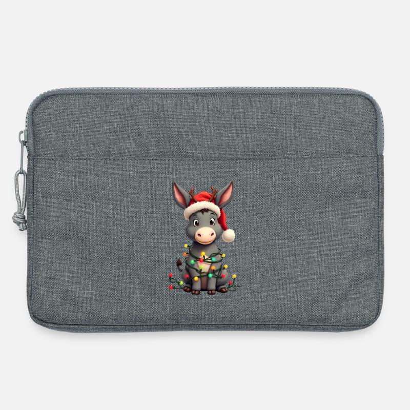 Esel Elfe Weihnachten - Laptoptasche 13" - Grau meliert