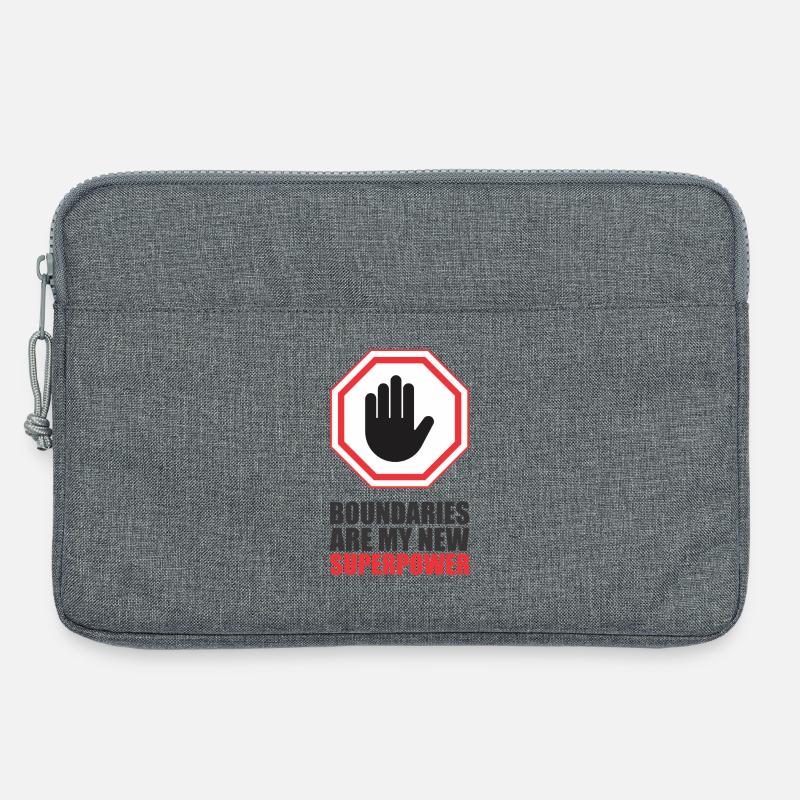 Ermächtigende Hand mit Grenzerinnerung - Laptoptasche 13" - Grau meliert