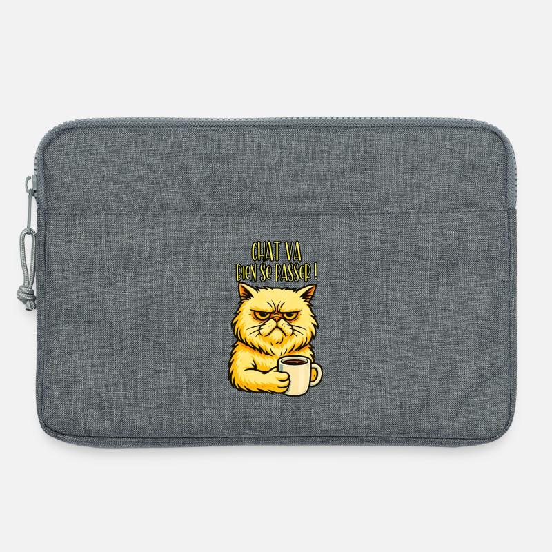 Cat wird es gut gehen! - Katzen-Humor - Laptoptasche 13" - Grau meliert