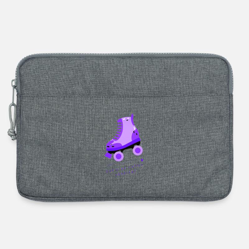 Lila Rollschuh Vintage Design - Laptoptasche 13" - Grau meliert