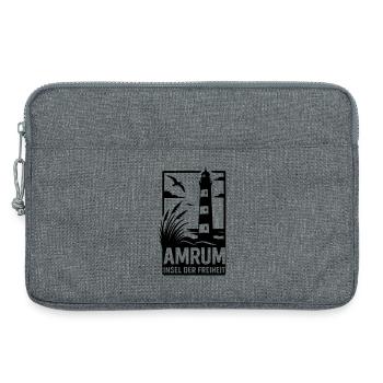 Amrum Leuchtturm Urlaub Erholung - Laptoptasche 13" - Grau meliert - Vorne