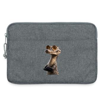 Kaiman Krokodil Alligator Reptilien Kroko Kaimane - Laptoptasche 13" - Grau meliert - Vorne