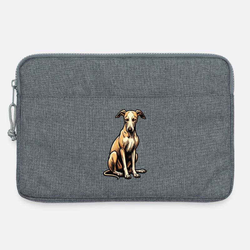 Whippet Windhund Whippets Windhundbesitzer - Laptoptasche 13" - Grau meliert
