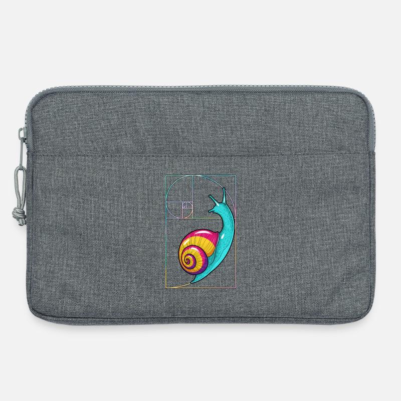 Fibonacci Spiral Snail - Laptoptasche 13" - Grau meliert