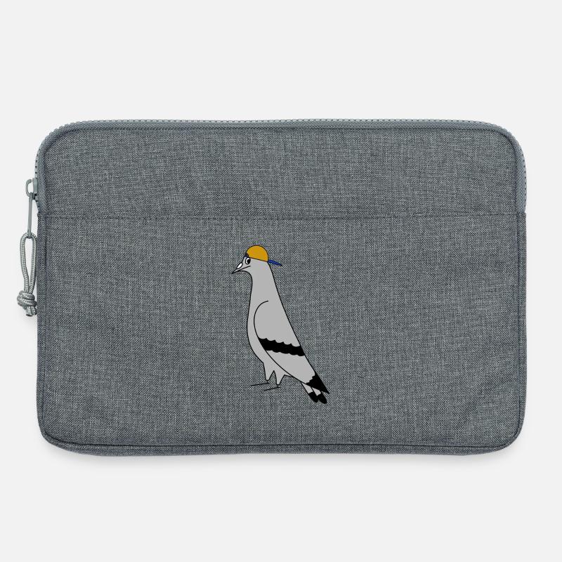 Pigeon with Cap – Urban Minimal Illustration - Laptoptasche 13" - Grau meliert