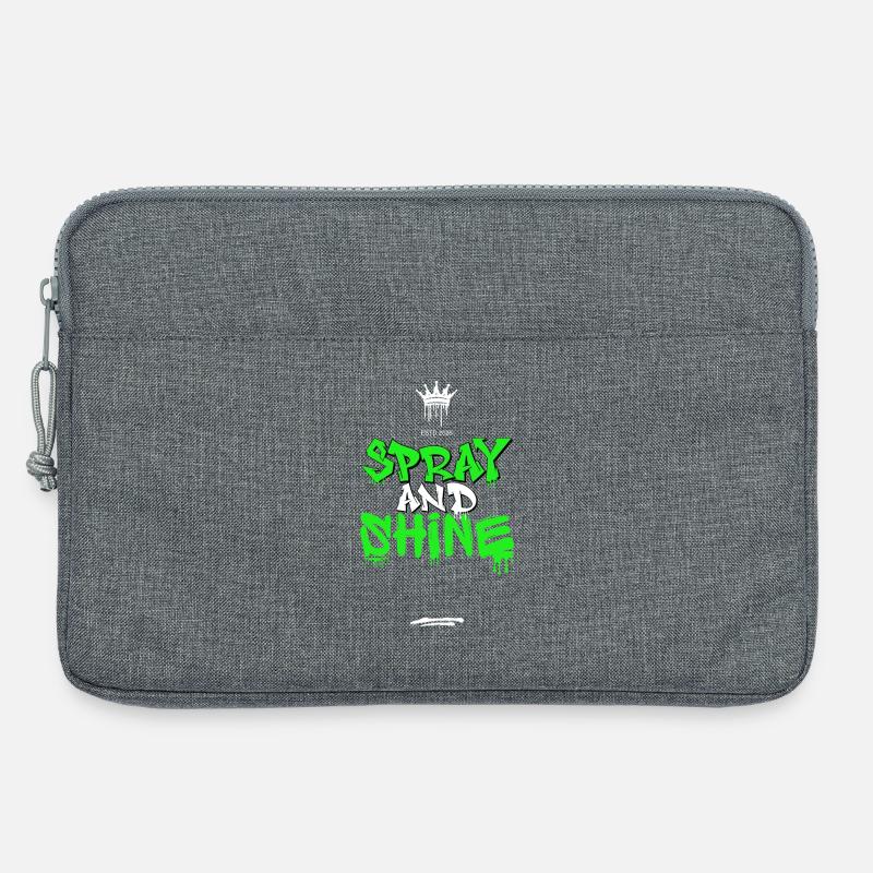Spray and Shine Graffiti-Krone - Laptoptasche 13" - Grau meliert