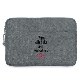 Papa_Heiraten - Laptoptasche 13" - Grau meliert - Vorne
