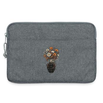 Flower Garnet Peace - Laptop bag 13" - heather grey - Front