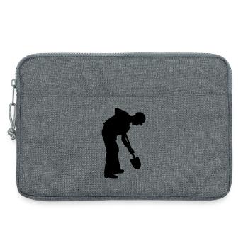 Hard Working Groundworker – Digging Crew - Laptop bag 13" - heather grey - Front