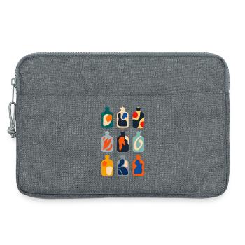Motifs de coussins chauffants Abstract Art Couleurs vives - Sacoche pour ordinateur portable 13 pouces - gris chiné - Devant
