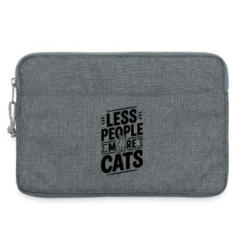 Weniger Menschen Mehr Katzen - Laptoptasche 13" - Grau meliert - Vorne