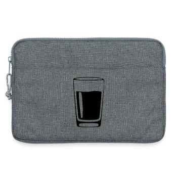 Glas Getränke Gastronomie Geschenk - Laptoptasche 13" - Grau meliert - Vorne